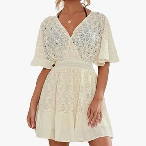 Cupshe Cream Lace Dress